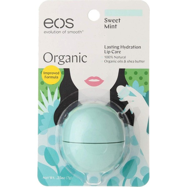 eos Smooth Lip Balm Sphere, Sweet Mint 0.25 oz (Pack of 8)