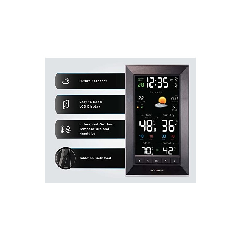 AcuRite Digital Vertical Weather Forecaster, Reverse Color