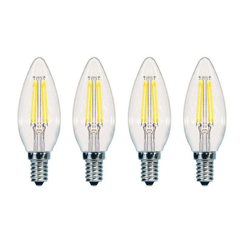 Satco S9961/04 C11 Decorative LED Filament Light Bulb, 60W-Replacement, 5.5W,