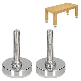 2 Pcs Niveladores de Muebles M8 35 x 40 mm Base Ajustable con Tuerca en T | Nivelar Mesas y Gabinetes, Tornillos Roscados para Sillas Estanterías Apli