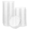 Beasea Aluminum Foil Cups Plastic Lids, 100pcs 4.7 Inch Disposable