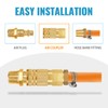 SUNGATOR 1/4'' Air Hose fittings, 10-Pack Brass 1/4 Inch NTP