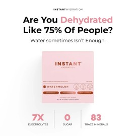 Electrolytes Powder Packets - Watermelon Drink Mix - Zero Sugar - Keto, Vegan...