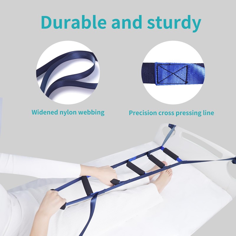 ENLUNTRA Bed Ladder Assist Strap，Pull Up Assist Device with 6