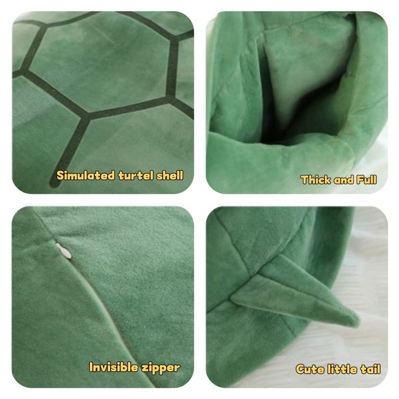 Srutirbo Wearable Turtle Shell Pillow, Removable Oversized Doll Stuffed Animal