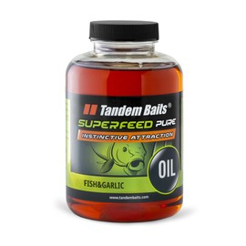 Tandem Baits SuperFeed Pure Fish Oil Fish & Garlic Intense Aroma Carp Fishing Boilies Carp Fishing Bait Carp Bait Carp Fishing Accessories for Monster Fish 500 ml