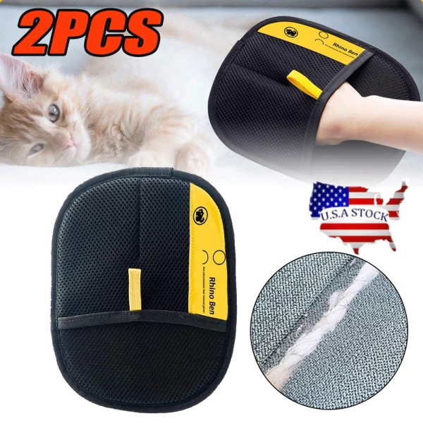 Unbranded 1Pair Pet Hair Remover Electrostatic Gloves for Grooming&Clean