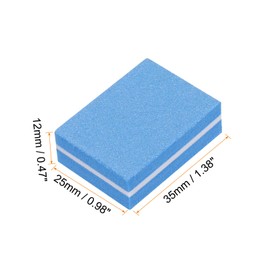 sourcing map 20pcs Mini Nail Buffers, 100/180 Grit Nail Sanding Blocks, Bulk Nail Buffing Polishing Blocks Professional Nail Polisher Set for Acrylic and Natural Nails, Blue