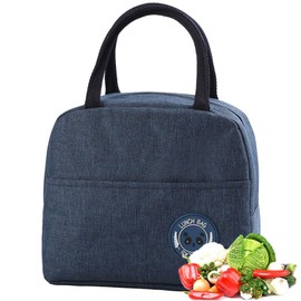 Eastrise Lunch Bag Tote Bag for Women,Wide Open Insulated Cooler Bag,Water-Resistant Thermal Leak-Proof Lunch Organizer for Work,School,Picnic(Blue)