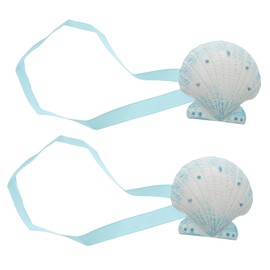 CORHAD 2pcs Light Blue Magnetic Curtain Buckles Sea Style Drapery Tiebacks for Home Hotel Living Bedroom Study Decor Easy to Use Wraps Firmly Convenient Storage