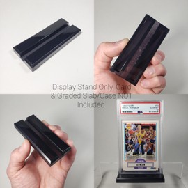 PSA Acrylic Display Stand fits PSA Graded Card (PSA Black 5 Pack with Frosted Edge)