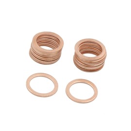 TUCKBOLD 13mm Inner Dia Copper Flat Washers Car Engine Sealing Gaskets Rings 20pcs Automotive Parts