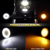 NTHREEAUTO 1157 LED Front Turn Signals 2 Inch Bullet Smoked
