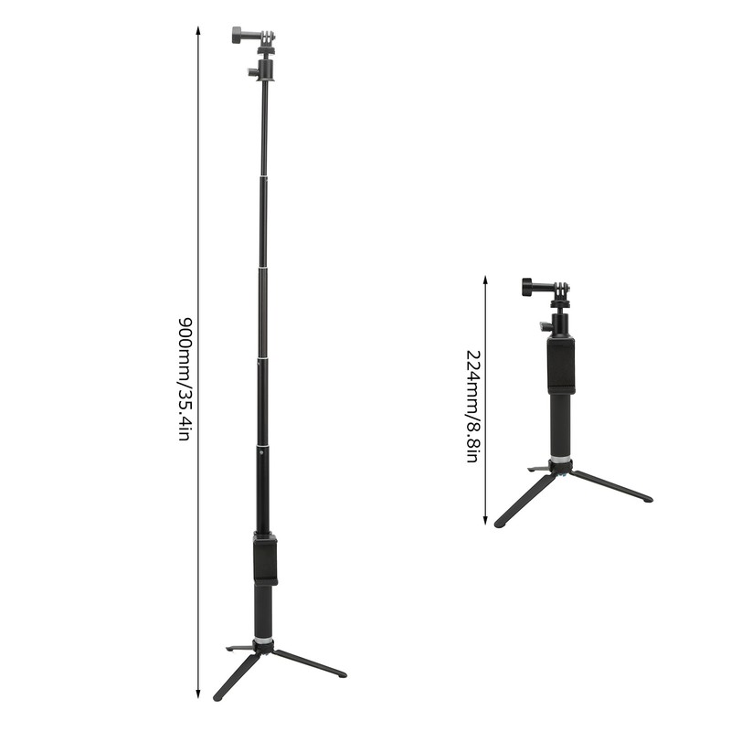 TELESIN Selfie Stick Aluminum Alloy Extendable Selfie Stick Tripod for