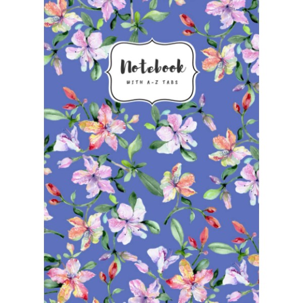 Notebook with A-Z Tabs: B6 Small Lined Journal | Alphabetical