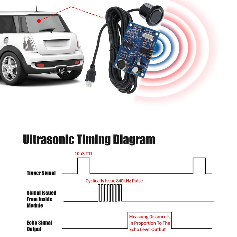 Waterproof Ultrasonic Sensor Measuring Module for JSN-SR04T, Distance Measurement for
