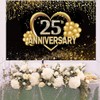 Happy 25th Anniversary Backdrop Decorations, Happy 25th Anniversary Banner, 25th