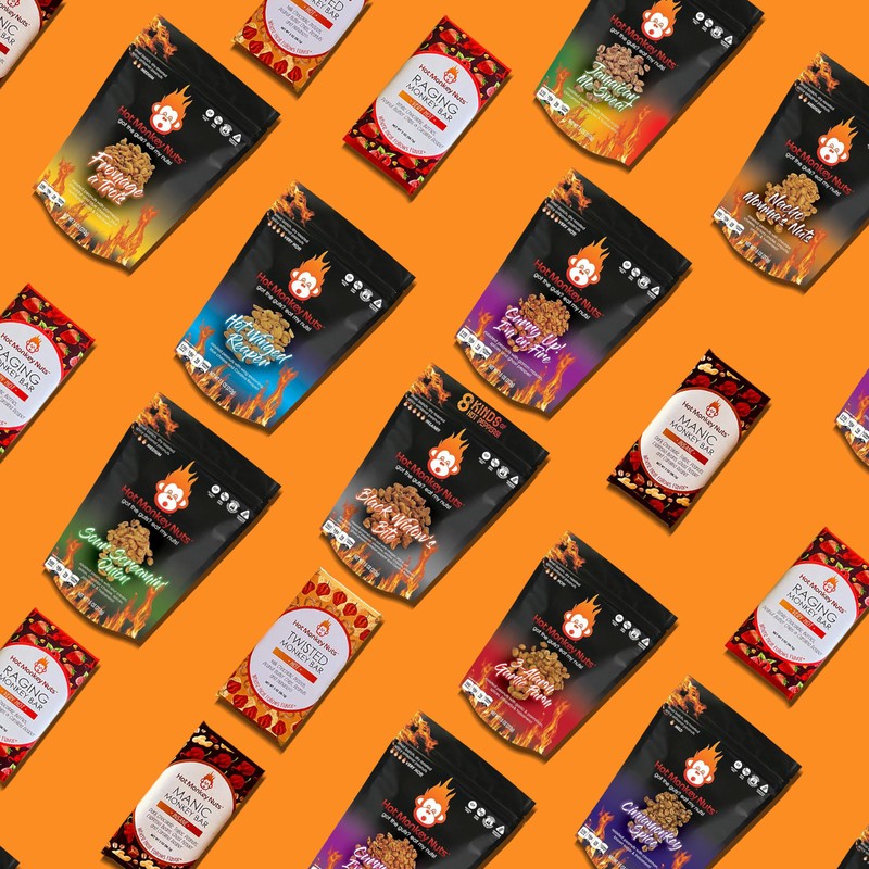 Hot Monkey Nuts Spicy Artisanal Peanuts | 3-Pack Spiciest Peanuts