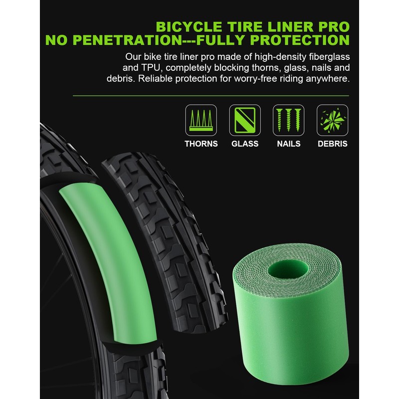 Julai Bike Tyre Liners Pro, Bicycle Inner Tube Protector, Fits