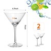 VENVENWEAVS Martini Glasses Set of 2,Hand-blown Crystal Cocktail Glasses for