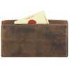 Greenburry Vintage 1785A-25 Leather Waiter's Wallet with Window, brown