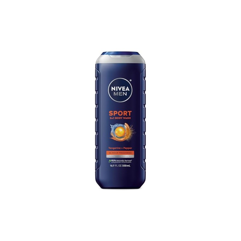 Nivea for Men Sport 3-in-1 Body Wash, 16.9 Fluid Ounce(2