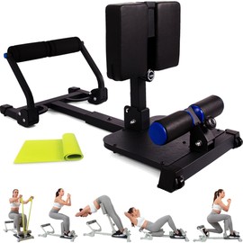 Multifunctional Sissy Squat Gym deep Squat Training Equipment Fitness Bench Legs Waist HIPS Home Fitness Machine (Black)
