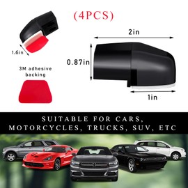 Yourkar 4 PCS Deer Whistles, Deer Warning Devices with Waterproof Adhesive Tapes, Car Save Deer Whistles Avoids Collisions Suitable for Vehicles, Trucks, SUVs, Car Accessories (Black)