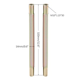 ICONSPORTSS M10 Steering Tie Rod Ball Joint Kit, 2pcs Tie Rod End Assembly for ATVs 50cc 70cc 90cc 110cc 125cc 150cc 200cc 250cc Go Kart Quads 4 Wheelers Buggy Taotao Coolster Kazuma (320mm 12.6inch)