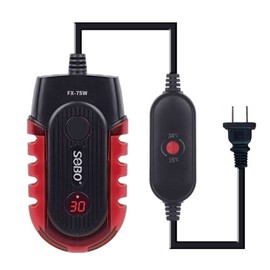 Aquarium Heater Fast Heating Prevent Dry Burning Digital Display Aquarium Thermostat Heater for Fish Turtle Tanks FX 75W