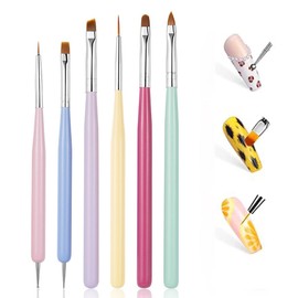 Nail Brush Set, Nail Brush Set, Nail Brush, Gel Nail Brush Set, Builder Glue Brush, Nail Art Line Brush, Extra Fine, Nail Brush, Nail Set, Drill Pen, Macaron Color, Candy Color, Gel Nail, Self Nail