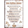 schilderkreis24 Funny Saying "Das Kaffee Unser" Magnet Coffee Decoration Fridge