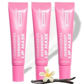 Vitamasques- Mascarilla de labios de noche bálsamo labial hidratante con vitaminas y aceite natural que hidrata y nutre.