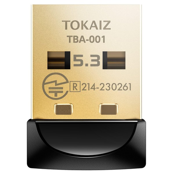 TOKAIZ Bluetooth Adapter 5.3 Receiver USB Device Bluetooth Wireless Earphone Controller Mouse Keyboard 7 Devices Added Windows 11 10 8.1 7 TBA-001