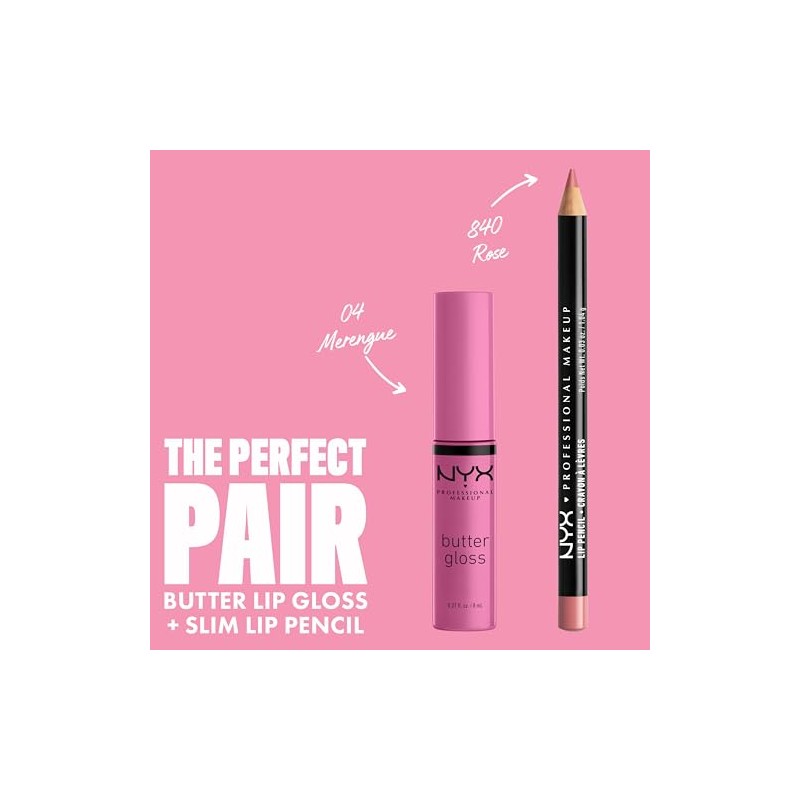 NYX PROFESSIONAL MAKEUP - Brillo de labios no pegajoso, merengue