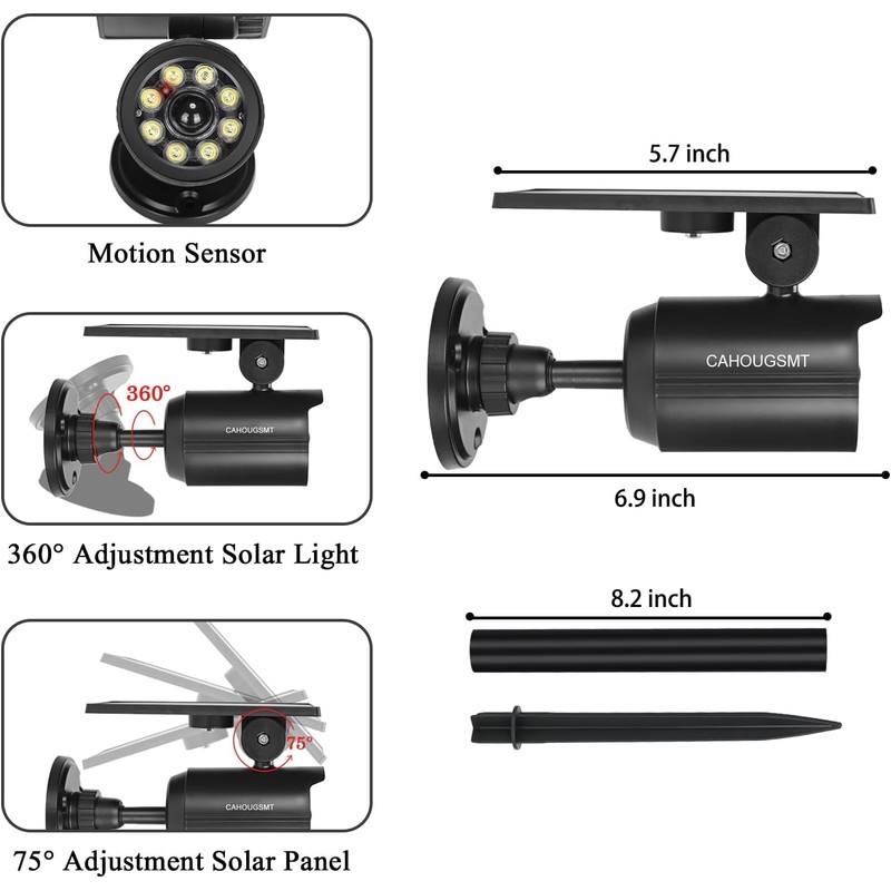 Solar Lights Outdoor Motion Sensor Flood Lights 2000LM IP67 Waterproof