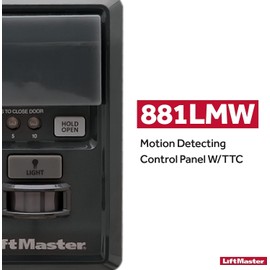 LiftMaster Garage Door Openers 881LMW Motion Detecting Control Panel W/TTC - Compatible Only with LiftMaster Security+2.0 Garage Door Openers - Wired Connection for Power Source