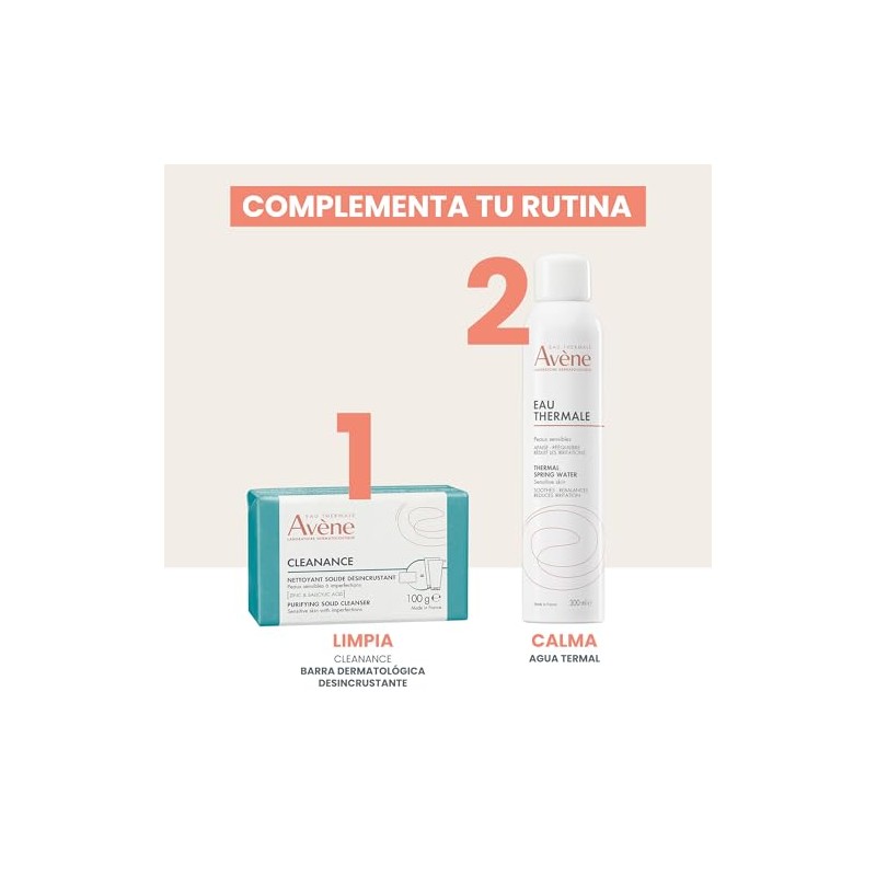 AVENE Cleanance Barra Dermatológica, Limpiadora Facial con Ácido Salicílico, 100g