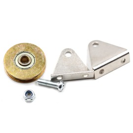 Chiloskit Cable Pulley Wall Mount Pulley Snatch Block Wire Rope 1.5" Diameter Flat Mount Block, Working Load 100kg (L Type)