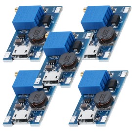 AZ-Delivery 5 x 2A DC-DC Boost Step-Up Converter, MicroUSB - Universal Voltage Regulator, 2V-24V to 5V-28V, for MT3608 - Ideal Voltage Converter and Voltage Stabiliser for a Wide Range of Applications