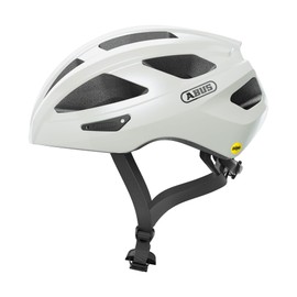 ABUS Macator MIPS Road Bike Helmet for Beginners with Peak, Suitable Plaited Wear, Men and Women, White, Size M, M (52-58 cm)