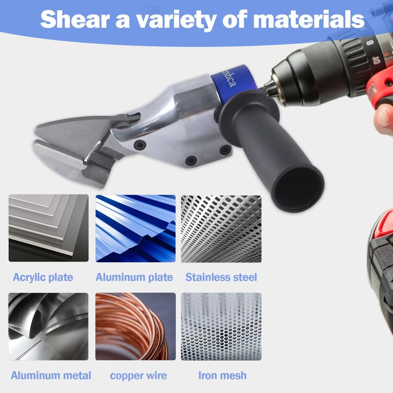 Mershca Sheet Metal Cutter Drill Attachment Compatible with Multiple Models