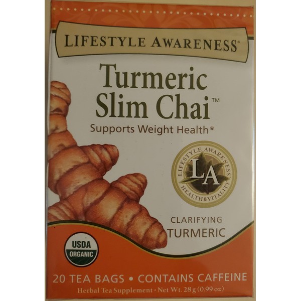 Lifestyle Awareness Turmeric Slim Chai, 20 Tea Bags