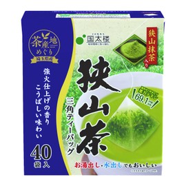 Kunitaro Matcha and Sayama Tea Triangle Tea Bags 80g (40 bags) x 3 Packs