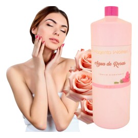 Agua de rosas 100 % natural 1 L | tónico facial multi-beneficios todo tipo de piel