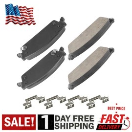 H HENZIKON HIGH-PERFORMANCE For Chevy Silverado Suburban GMC Sierra Yukon XL 1500 Rear Ceramic Brake Pads