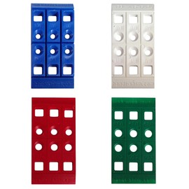 Handi-Shim Heavy Duty Reusable Plastic Construction Shims for Spacing, Leveling, Plumbing and More - 100 Piece Assorted Pack (4 Sizes