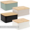 ZICOTO Beautiful Bread Box With Wooden Lid For Your Kitchen