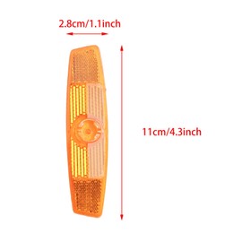 Lilaly 4 Pcs Bike Reflectors, Bicycle Night Safety Warning Bike Spoke Reflectors (Yellow)