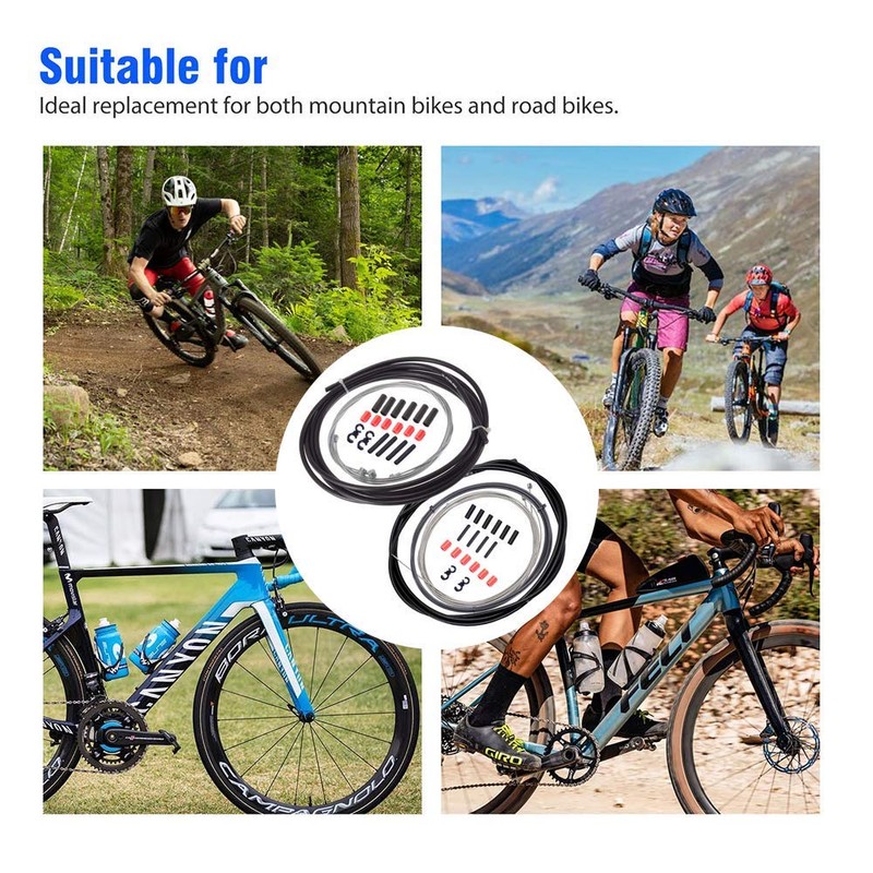 Bestgle 2 Packs New Upgraded Universal Bike Brake Cable and